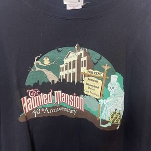 Disney Parks Haunted Mansion Cast Member Shirt 40th Anniversary Hatbox Ghost XXL